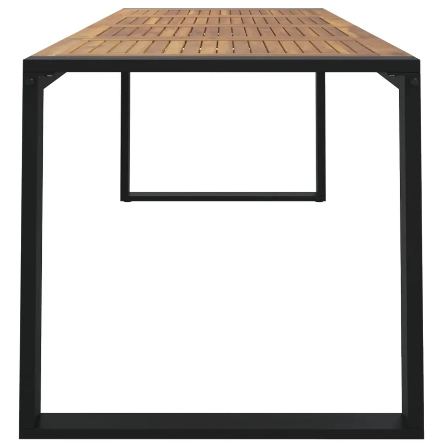 Table de jardin et pieds en forme de U 200x90x75 cm bois acacia - 4