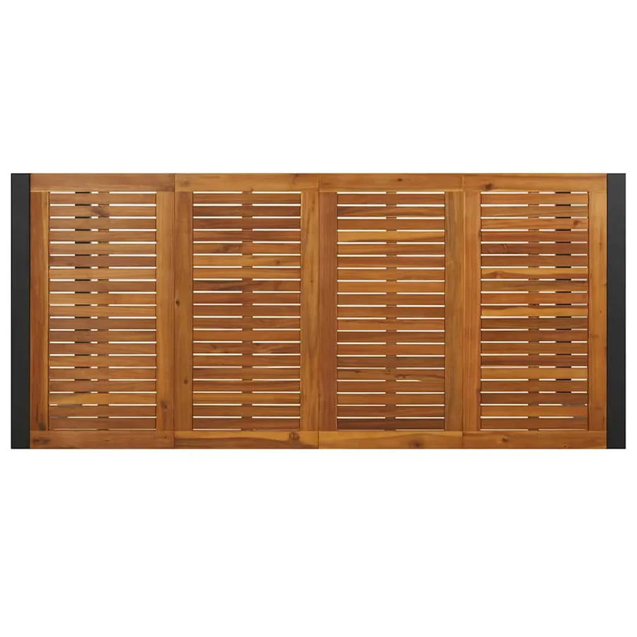 Table de jardin et pieds en forme de U 200x90x75 cm bois acacia - 5