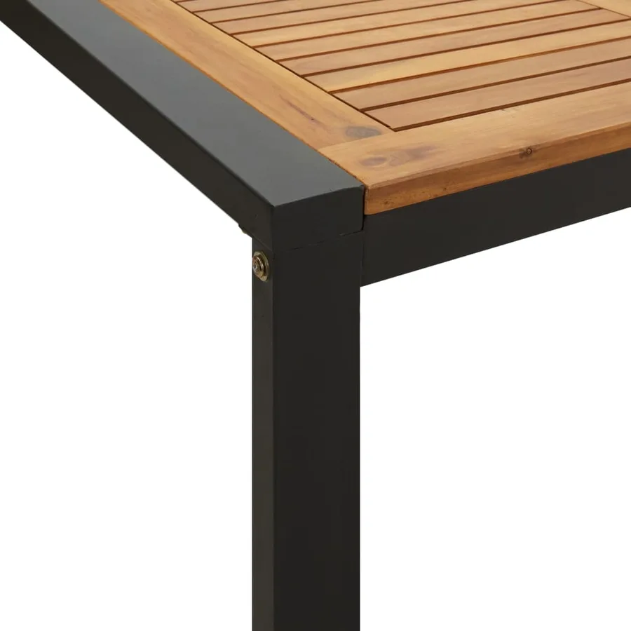 Table de jardin et pieds en forme de U 200x90x75 cm bois acacia - 6