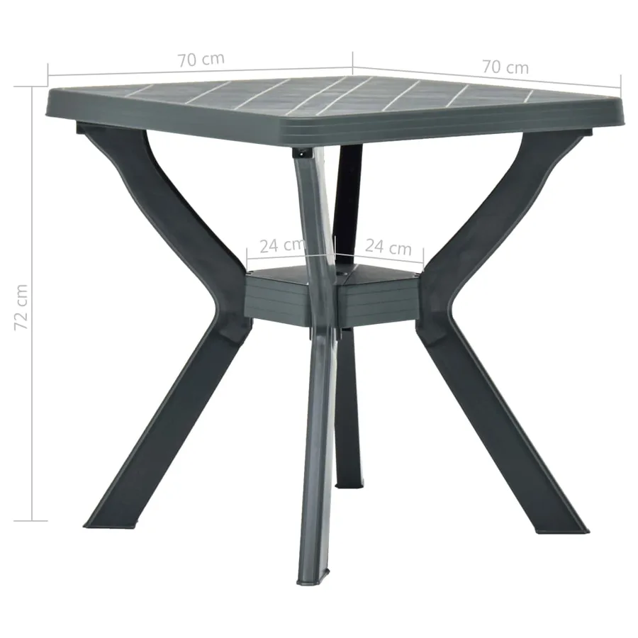 Table de bistro Vert 70x70x72 cm Plastique - 6