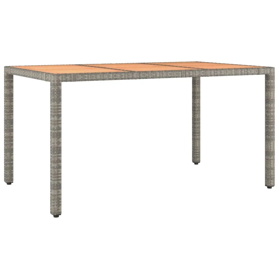Ensemble à manger de jardin et coussins 7 pcs gris rotin - 6