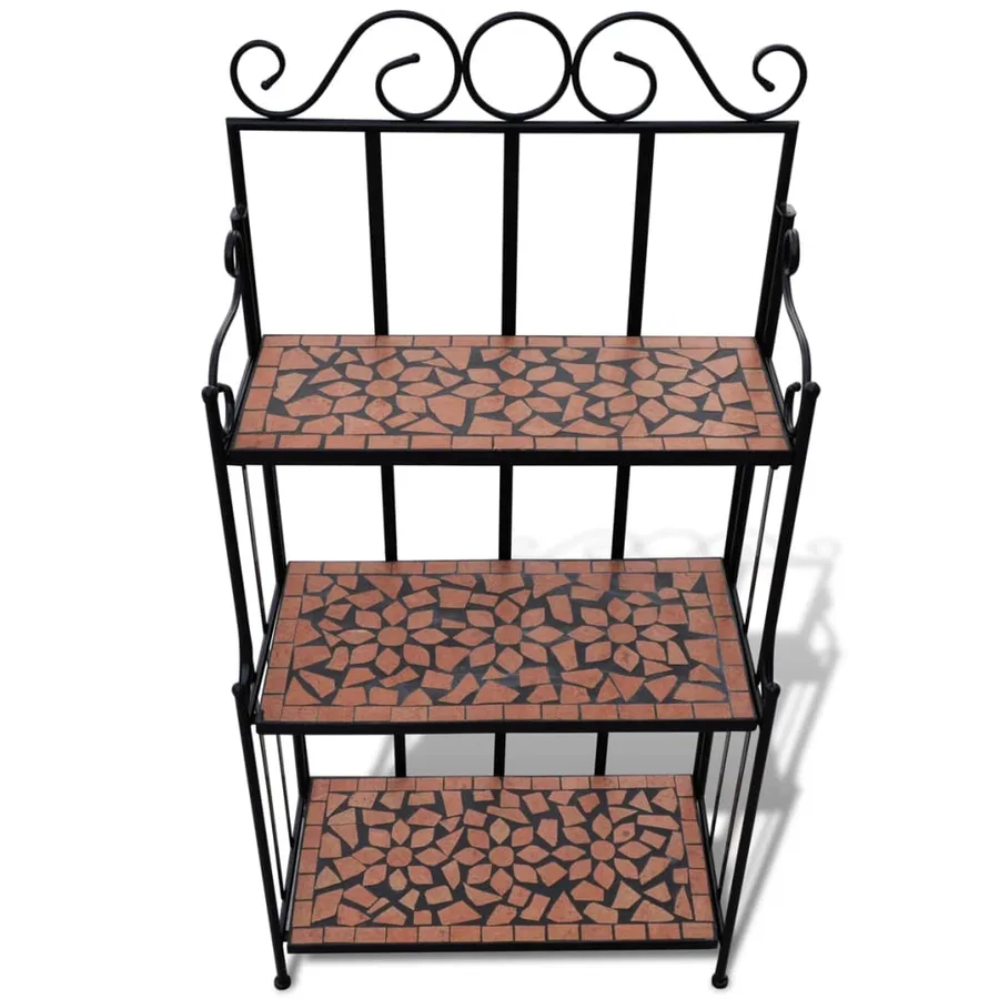 Support pour plantes Couleur terre cuite Mosaïque - 2
