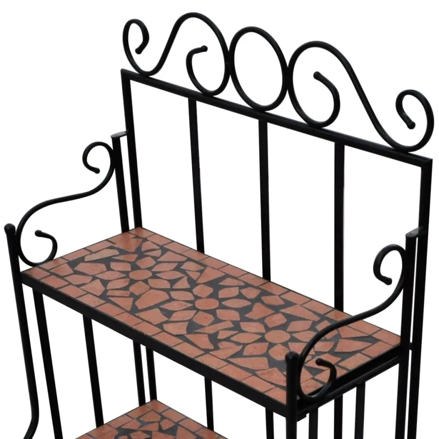 Support pour plantes Couleur terre cuite Mosaïque - 4