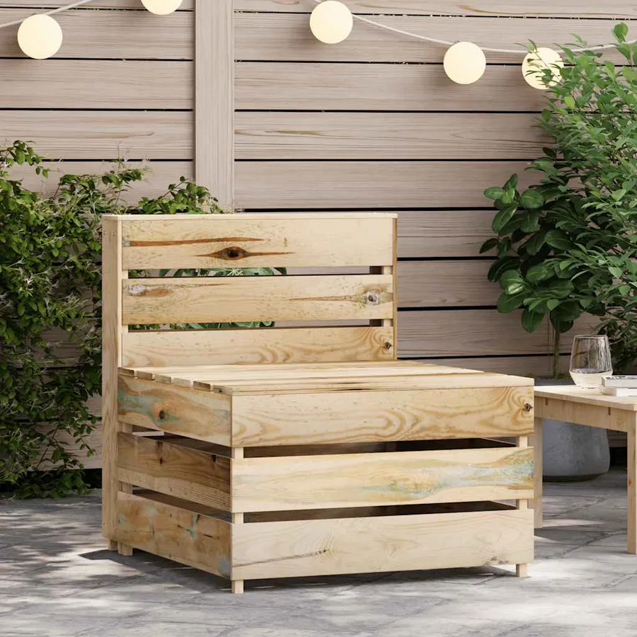 Canapé palette de milieu de jardin bois de pin imprégné - 2
