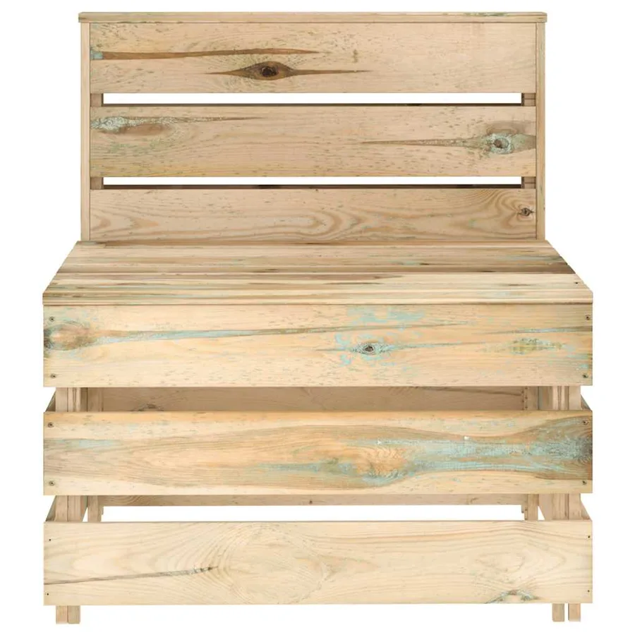 Canapé palette de milieu de jardin bois de pin imprégné - 3
