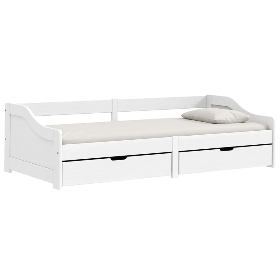 Lit de jour avec 2 tiroirs sans matelas IRUN blanc 90x200 cm - 2