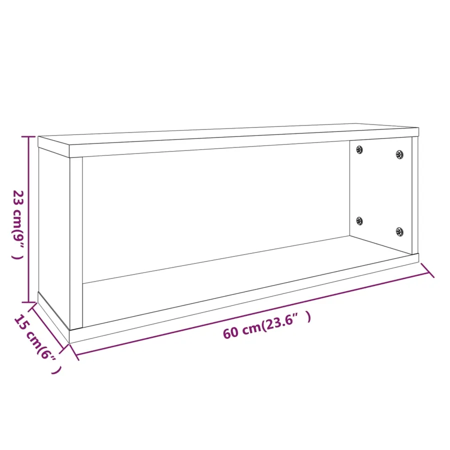 Étagères murales cube 6 pcs Chêne marron Bois d’ingénierie - 8