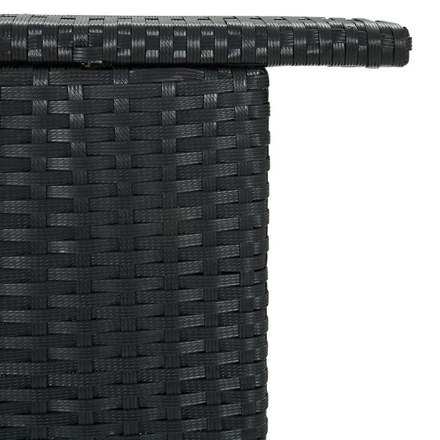 Table de bar de jardin Noir 120x55x110 cm Résine tressée - 6