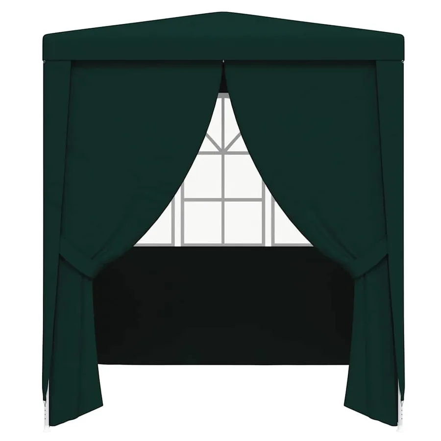 Tente de réception avec parois latérales 2x2 m Vert 90 g/m² - 4