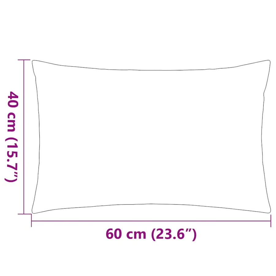 Oreiller d'extérieur lot de 2 Impression rayure 60 x 40 cm Gris - 6