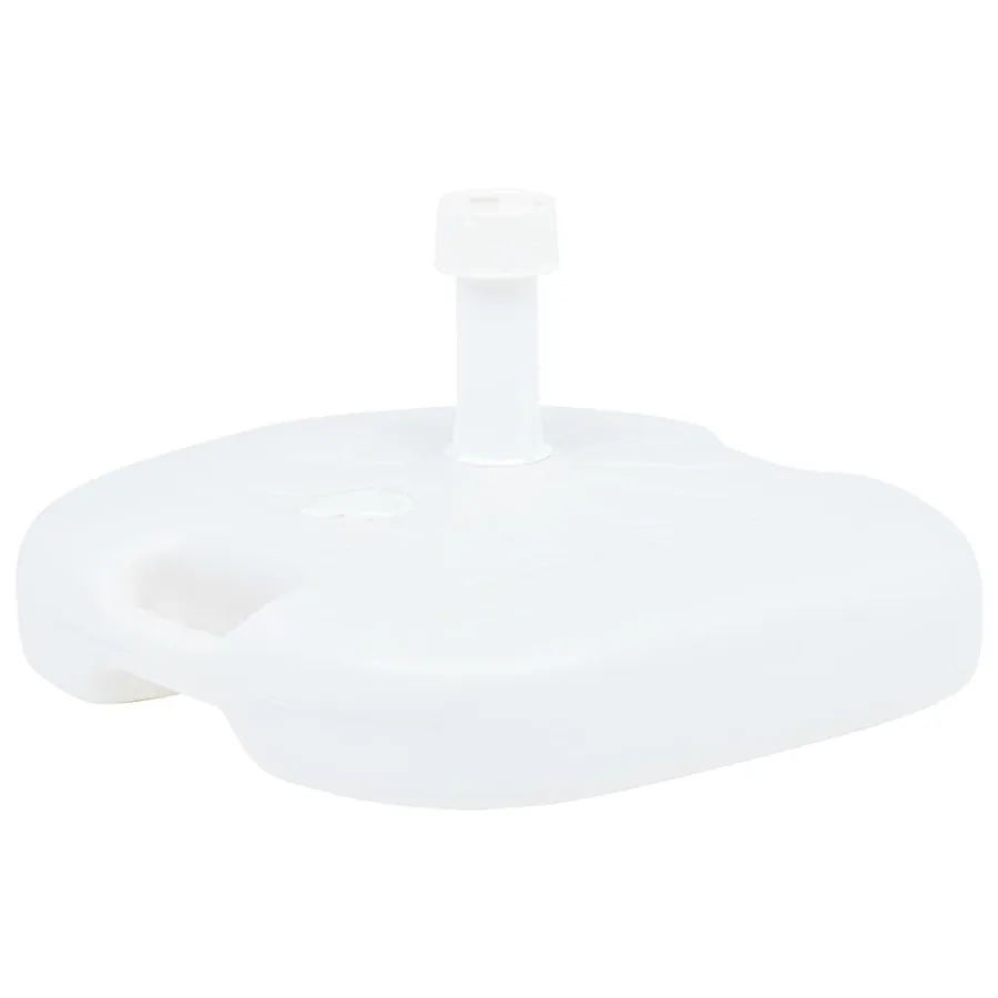 Socle de parasol rempli de sable/d'eau 16 L Blanc Plastique