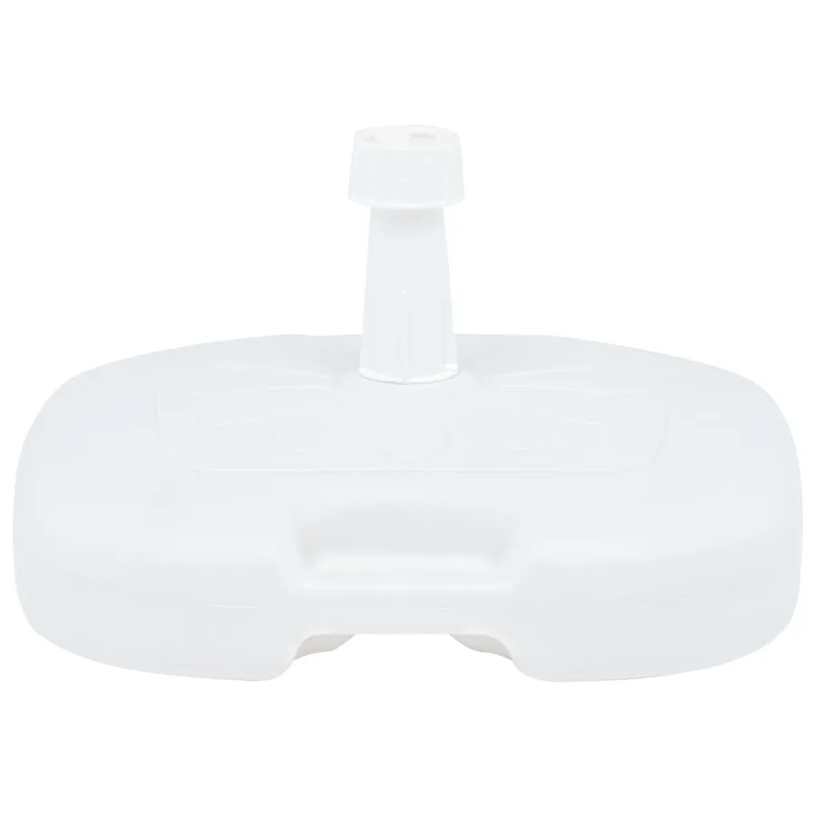 Socle de parasol rempli de sable/d'eau 16 L Blanc Plastique - 2