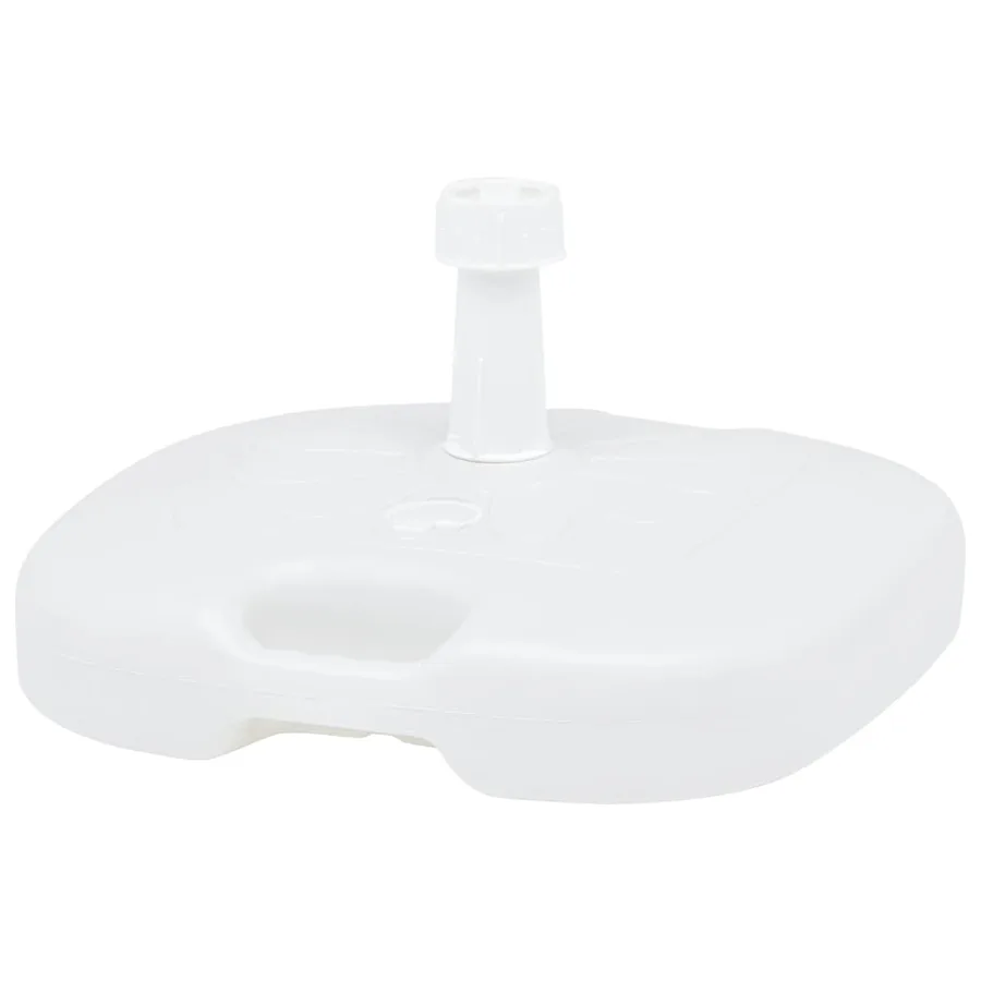 Socle de parasol rempli de sable/d'eau 16 L Blanc Plastique - 3