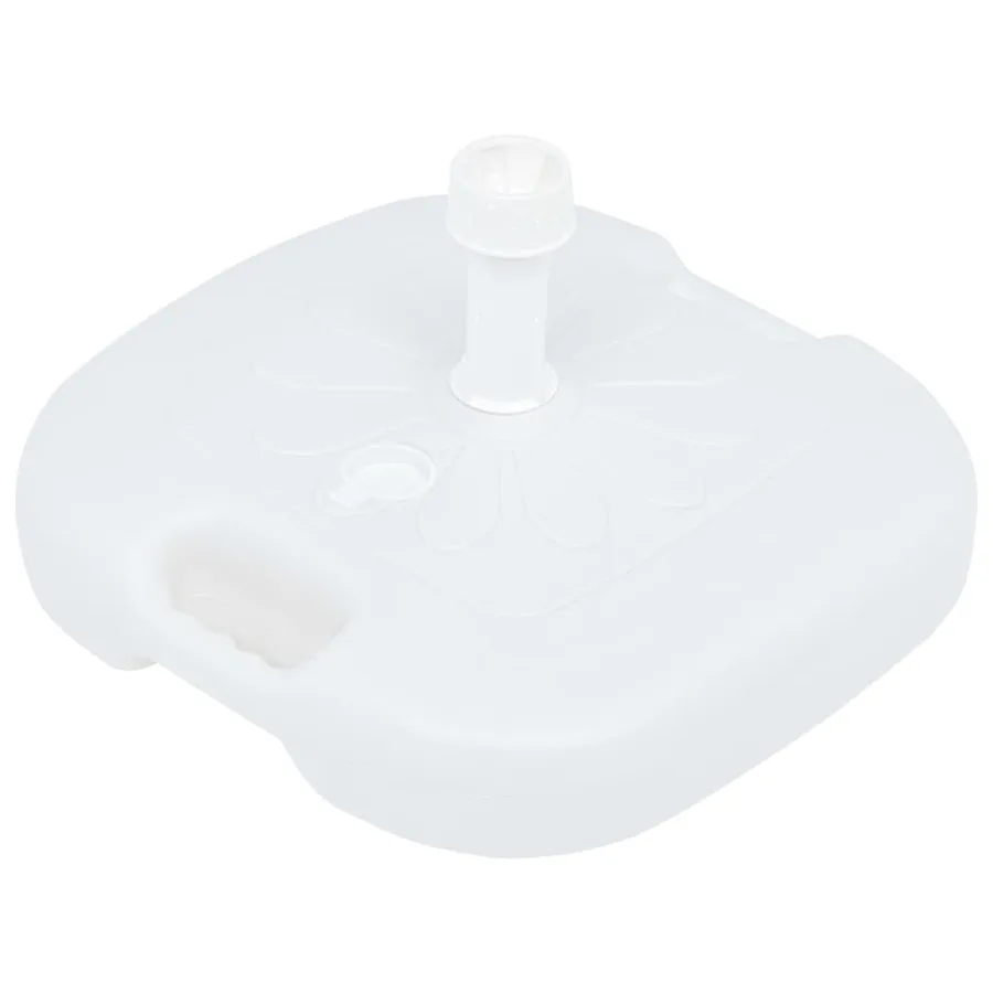 Socle de parasol rempli de sable/d'eau 16 L Blanc Plastique - 4
