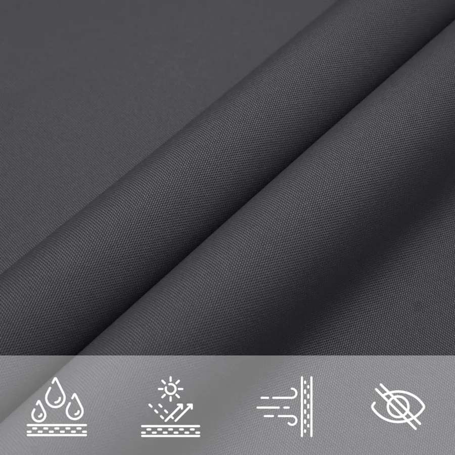 Parasol en tissu oxford carré 4,5x4,5 m anthracite - 8