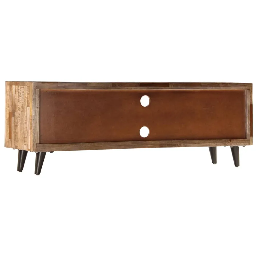 Meuble TV 118x30x40 cm Bois de manguier massif - 5