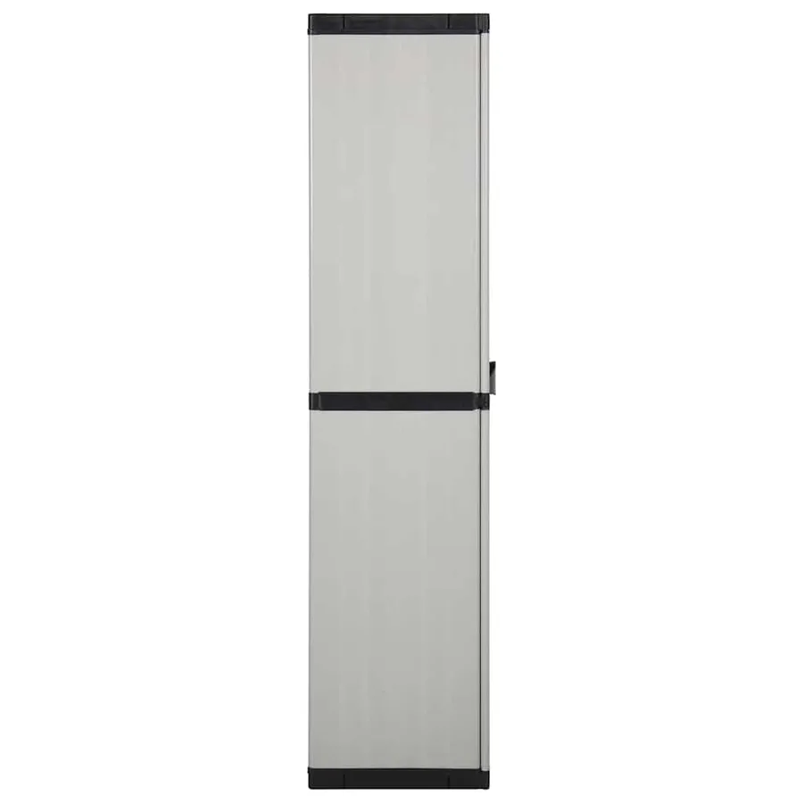 Armoire de rangement de jardin 3 étagères Gris/noir 68x40x168cm - 4