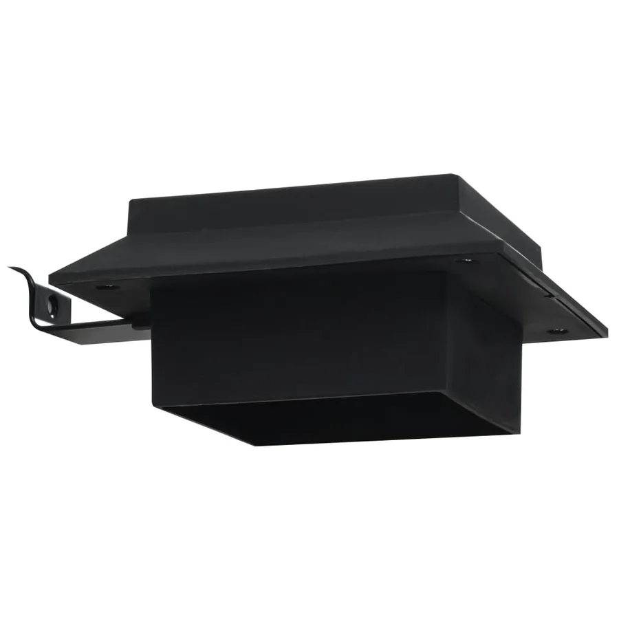 Lampe solaire à LED carrée d'extérieur 6 pcs 12 cm Noir - 10