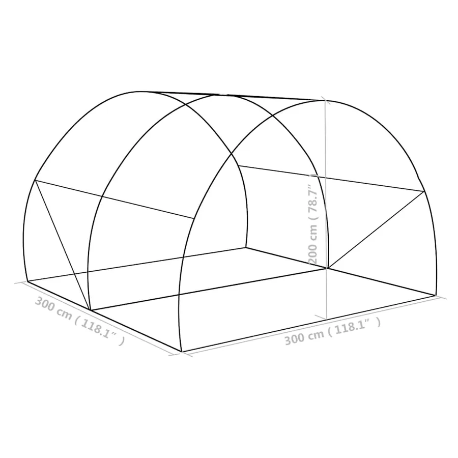 Serre 9 m² 300x300x200 cm - 13