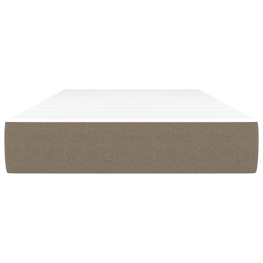 Matelas de lit à ressorts ensachés fermeté moyenne Taupe 100x200x20 cm Tissu - 3