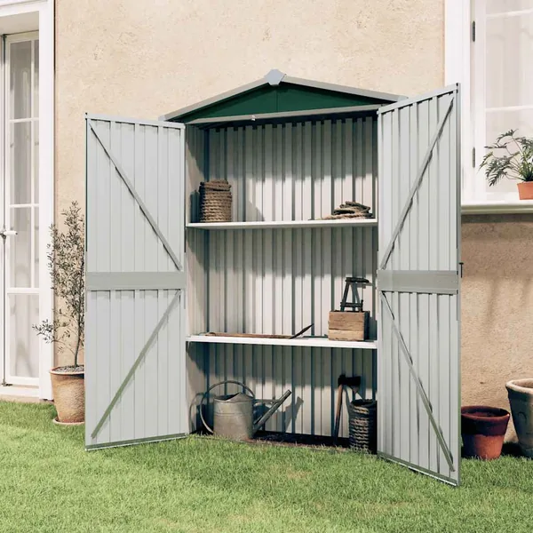 Abri de jardin Vert 116x45x175 cm Acier galvanisé
