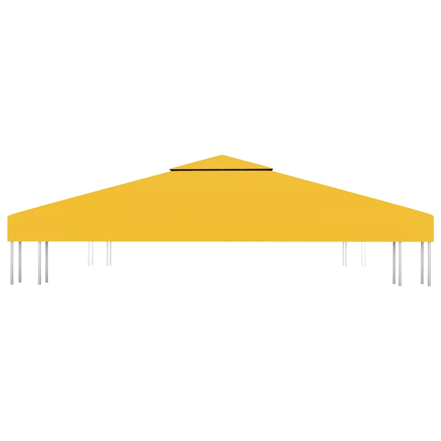 Toile de toit de belvédère 2 niveaux 310 g/m² 3x3 m Jaune - 3