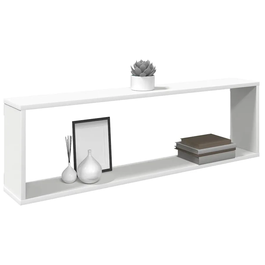 Étagères cube murales 4 pcs Blanc 100x15x30cm bois d'ingénierie - 4