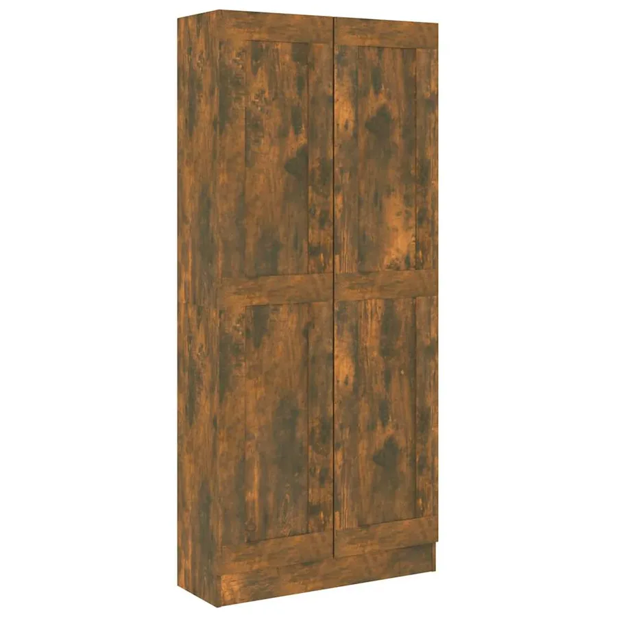 Armoire à livres Chêne fumé 82,5x30,5x185,5cm Bois d'ingénierie - 2