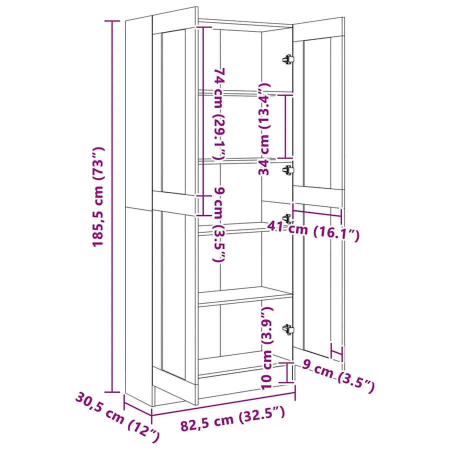 Armoire à livres Chêne fumé 82,5x30,5x185,5cm Bois d'ingénierie - 8