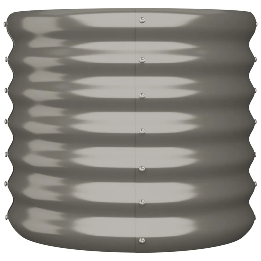 Jardinière de jardin Acier galvanisé 40x40x36 cm Gris - 3