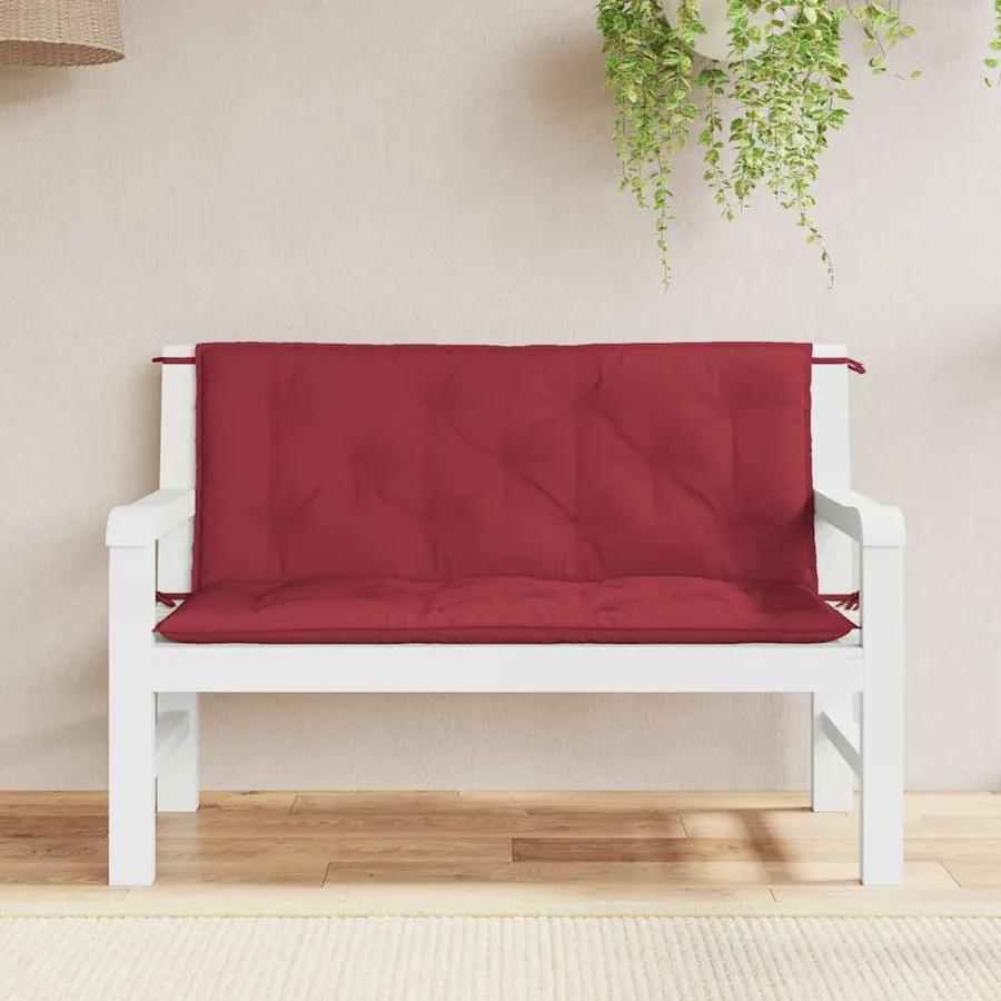 Coussin de banc de jardin rouge bordeaux tissu oxford