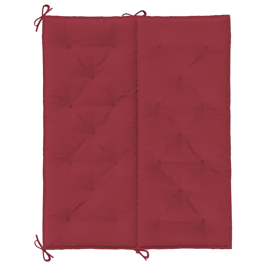 Coussin de banc de jardin rouge bordeaux tissu oxford - 5