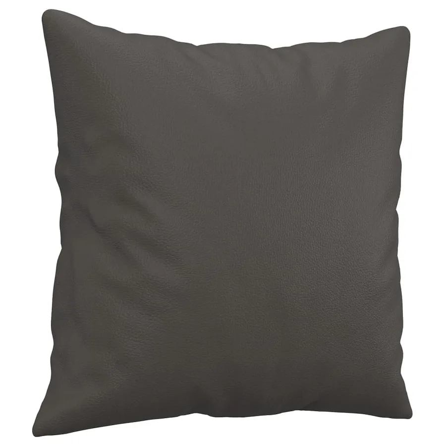 Coussins décoratifs lot de 2 Gris 40x40 cm Similicuir - 3