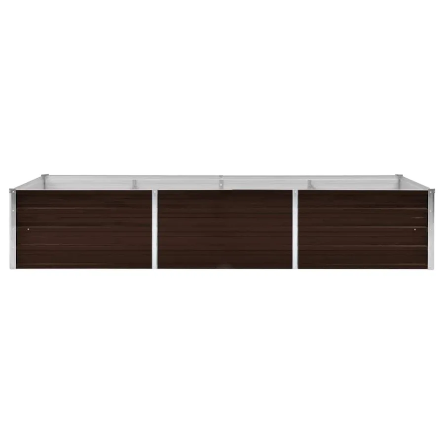 Lit surélevé de jardin Marron 240x80x45 cm Acier galvanisé - 4