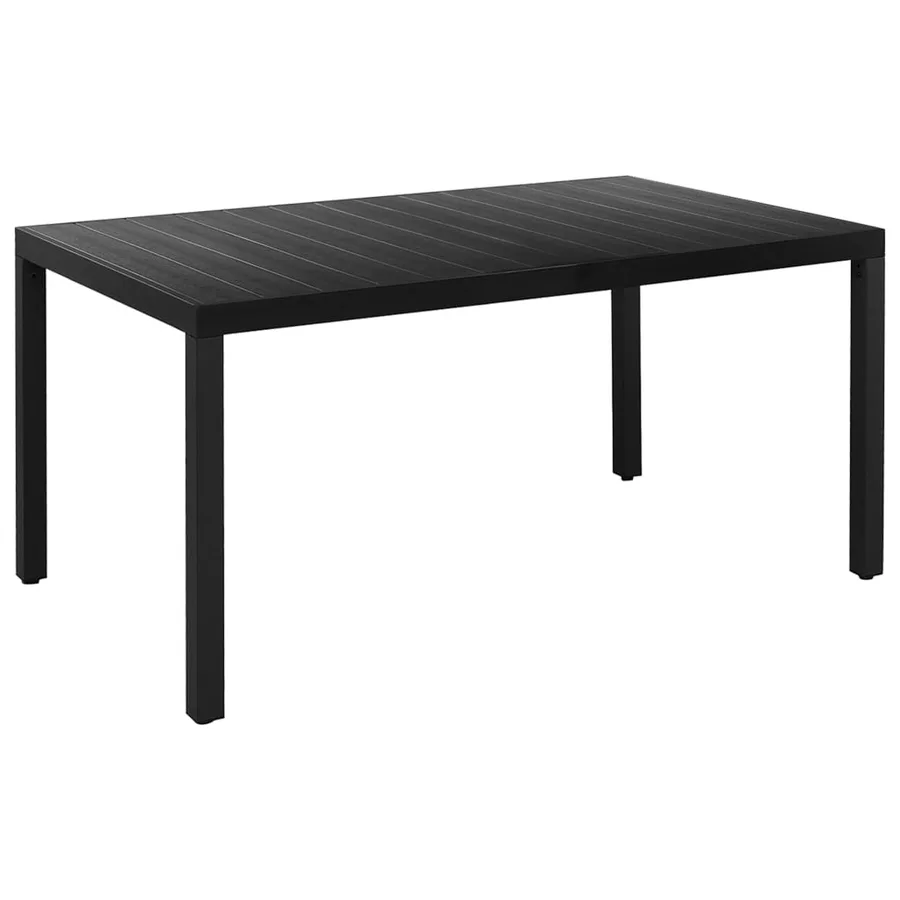 Ensemble à manger de jardin 7 pcs Aluminium Noir - 8
