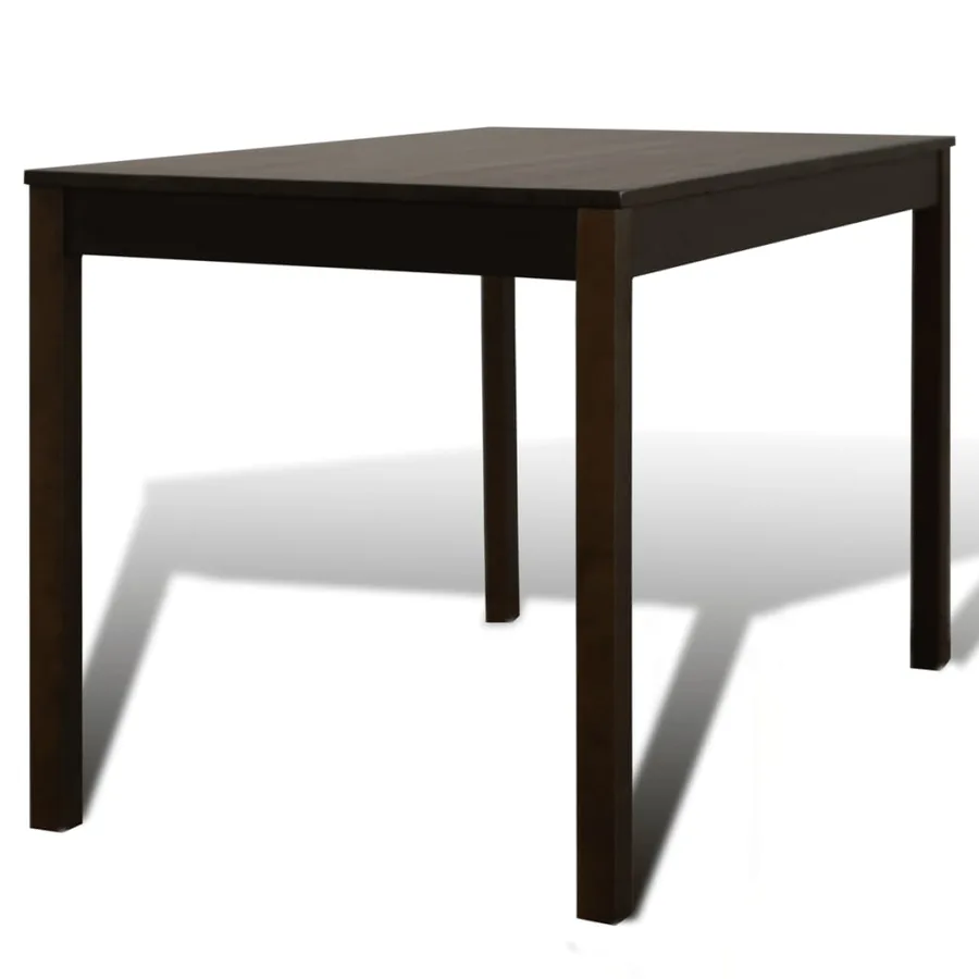 Table de salle à manger avec 4 chaises Marron - 4