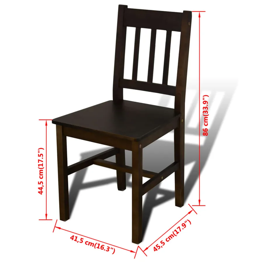 Table de salle à manger avec 4 chaises Marron - 7