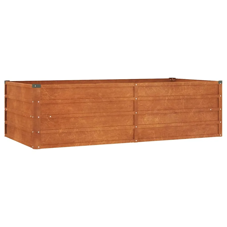 Lit surélevé de jardin rouillé 160x80x45 cm acier corten - 2