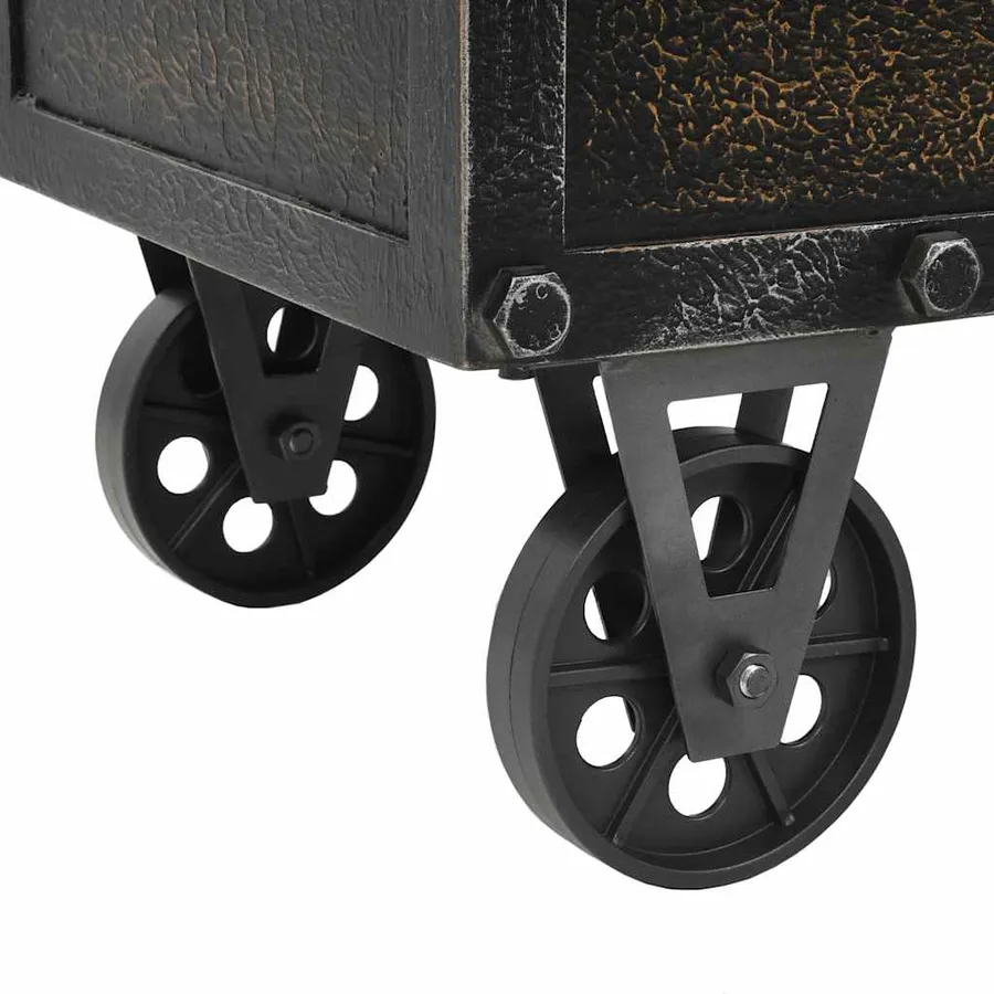 Banc de rangement Bois massif et similicuir 80,5x41x50 cm - 9
