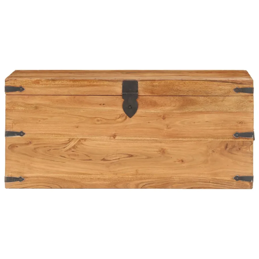 Coffre 90x40x40 cm Bois d'acacia solide - 2