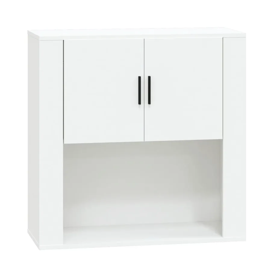 Armoire murale Blanc 80x33x80 cm Bois d'ingénierie - 2