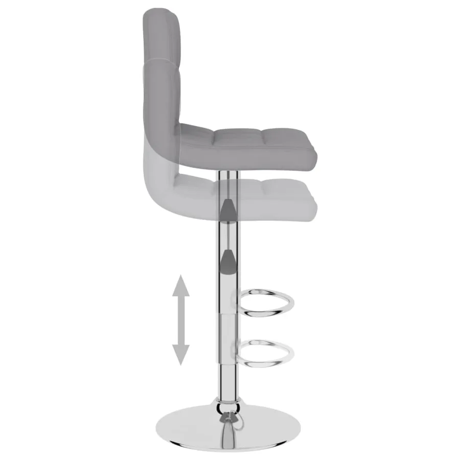 Tabourets de bar lot de 2 gris clair tissu - 7