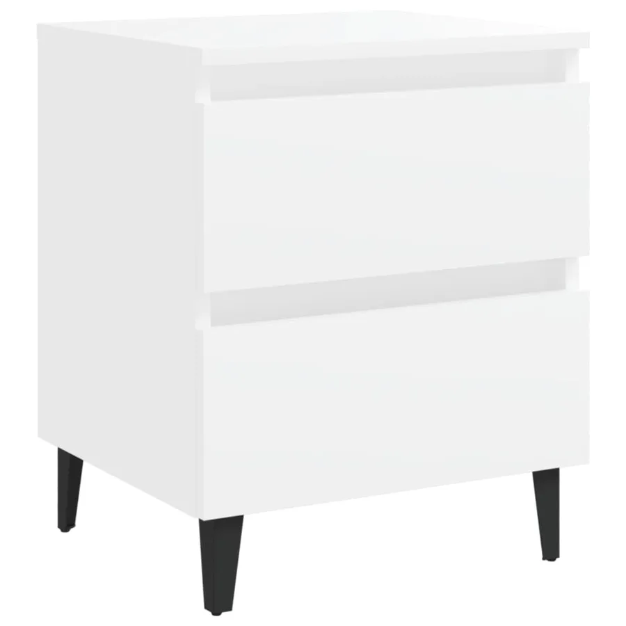 Tables de chevet 2 pcs blanc 40x35x50 cm bois d'ingénierie - 3