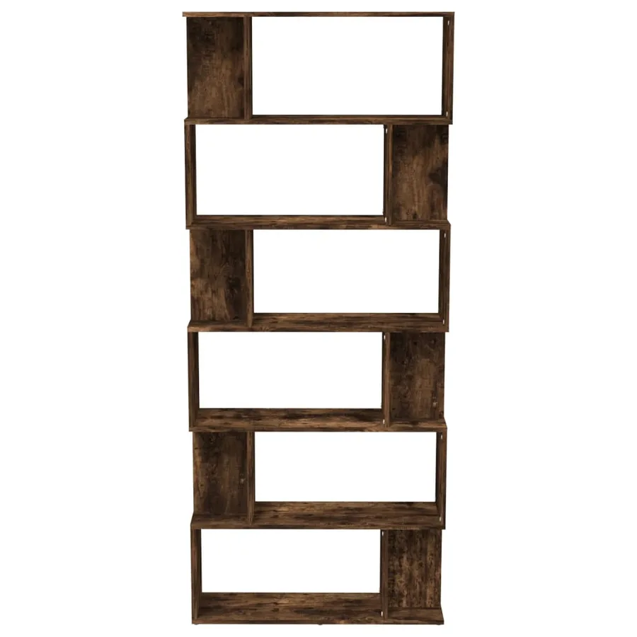 Bibliothèque/Cloison Chêne fumé 80x24x192 cm Bois d'ingénierie - 5