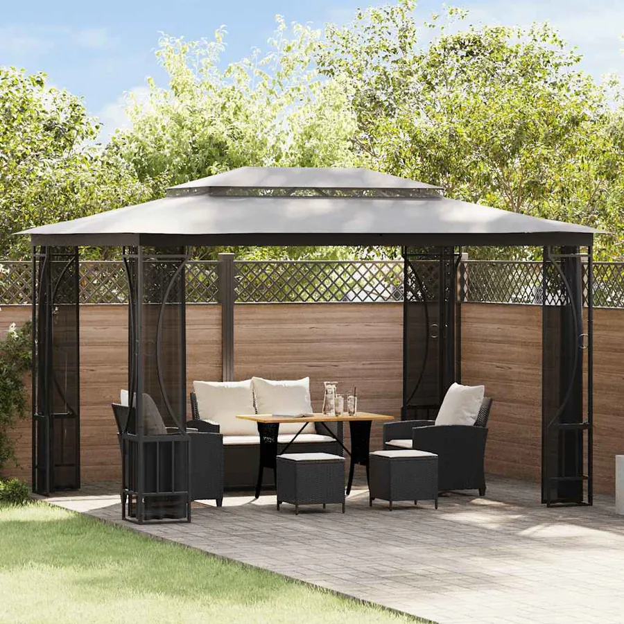 Tonnelle avec moustiquaire 300x400x265 cm Anthracite