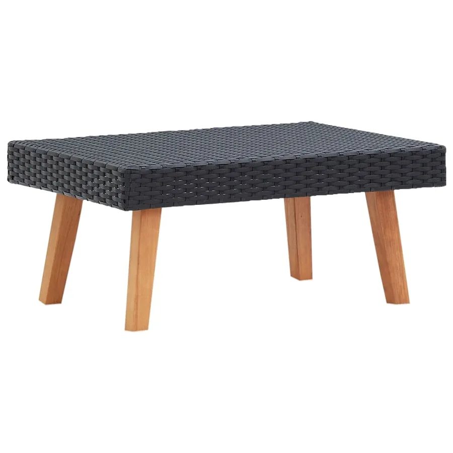 Salon de jardin 2 pcs avec coussins Résine tressée Noir - 8