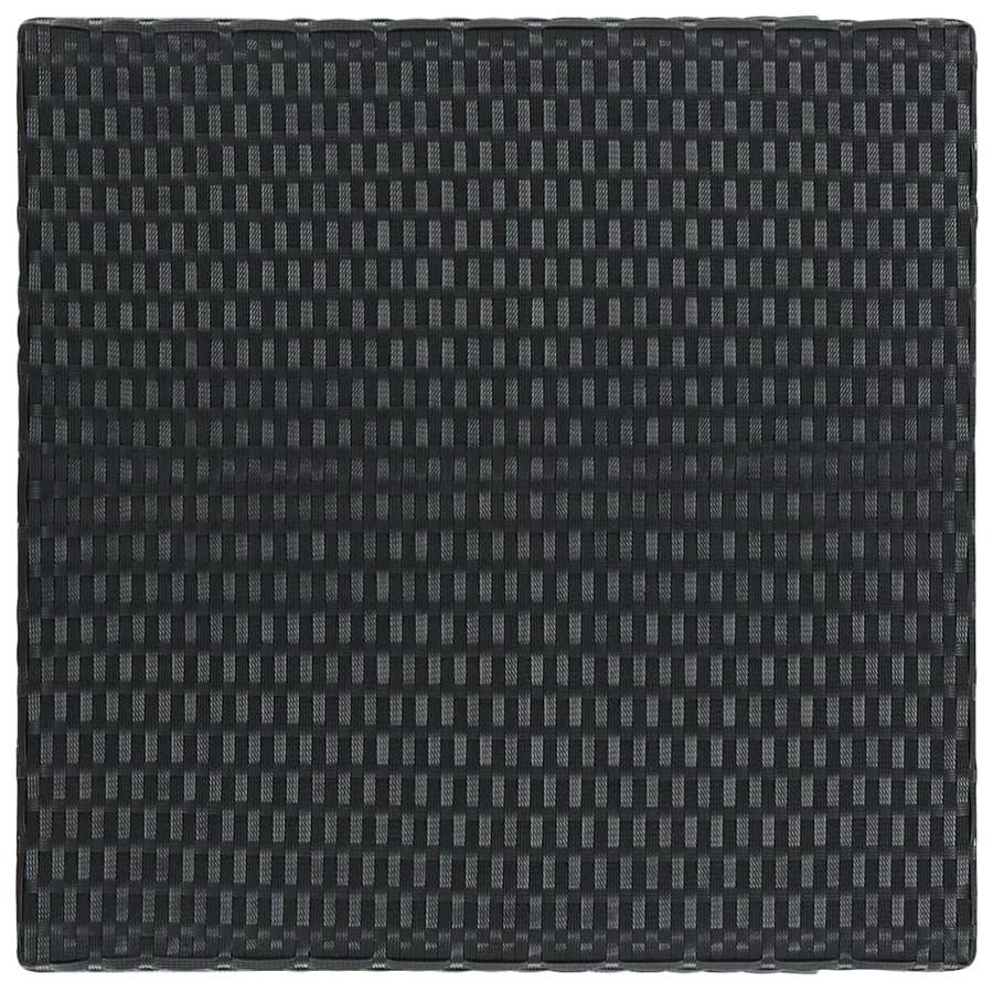 Table de bar de jardin Noir 60,5x60,5x110,5 cm Résine tressée - 3