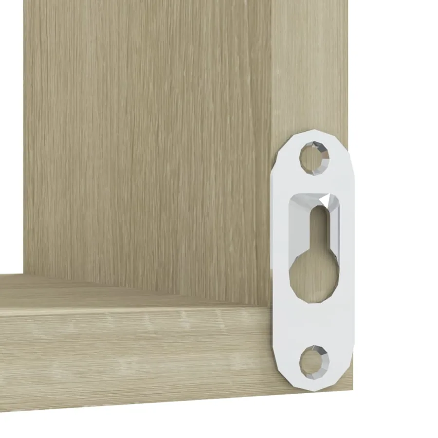 Étagère d'angle murale Chêne Sonoma 40x40x50 cm bois ingénierie - 6