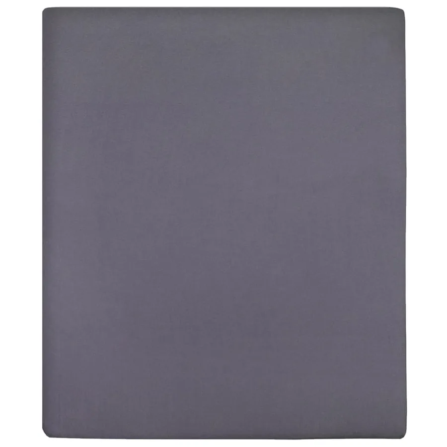 Draps-housses Jersey 2 pcs Anthracite 160x200 cm Coton - 2