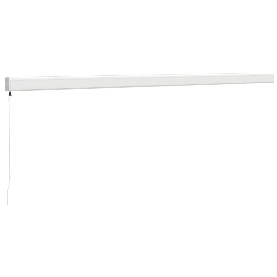Auvent rétractable jaune et blanc 5x3 m tissu et aluminium - 4